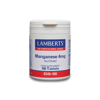 Picture of Lamberts MANGANESE 4MG (AS AMINO ACID CHELATE) 100TABS