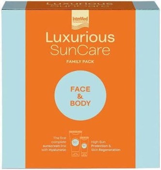 Picture of Intermed Luxurious Suncare Family Pack Σετ με Αντηλιακή Κρέμα Προσώπου spf50 75ml & Αντηλιακό Γαλάκτωμα Σώματος spf50 200ml