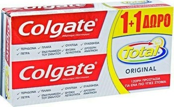 Picture of Colgate Total Original Οδοντόκρεμα για Ευαίσθητα Δόντια , Ουλίτιδα , Πλάκα & Τερηδόνα (2x75ml) 150ml