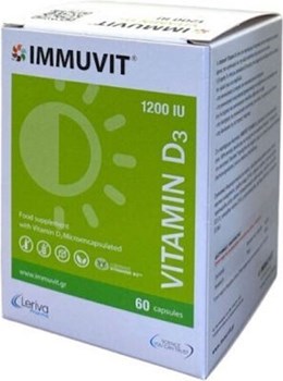 Picture of Leriva Immuvit Vitamin D3 1200iu 60 κάψουλες