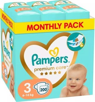 Picture of Pampers Premium Care Πάνες με Αυτοκόλλητο No. 3 για 6-10kg 200τμχ