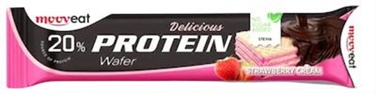Picture of Mooveat Delicious Protein Wafer Μπάρα με 20% Πρωτεΐνη & Γεύση Strawberry & Cream 46gr