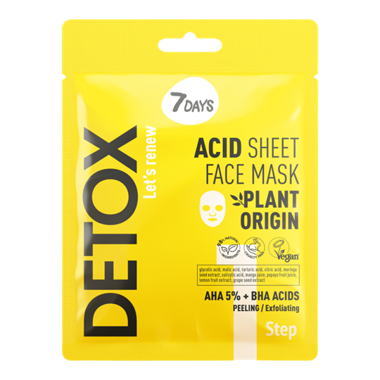 Picture of 7DAYS Acid Sheet Face Mask AHA (5%) + BHA STEP 1