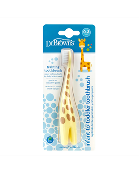 Picture of Dr. Brown's Infant to Toddler Toothbrush HG 060 Βρεφική/Παιδική Οδοντόβουρτσα Καμηλοπάρδαλη, 0-3 ετών, 1τεμ