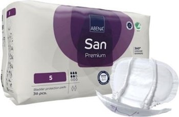 Picture of Abena San Premium No5 Unisex Σερβιέτες Ακράτειας Κανονικής Ροής 5 Σταγόνες 36τμχ