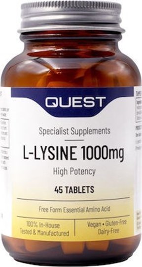 Picture of Quest L-Lysine High Potency 1000mg 45 ταμπλέτες