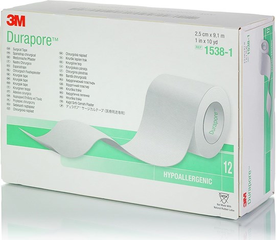 Picture of 3M™ Durapore™ Αυτοκόλλητη Επιδεσμική Ταινία 2.5cm x 9.14m 1 τεμ 1538-1