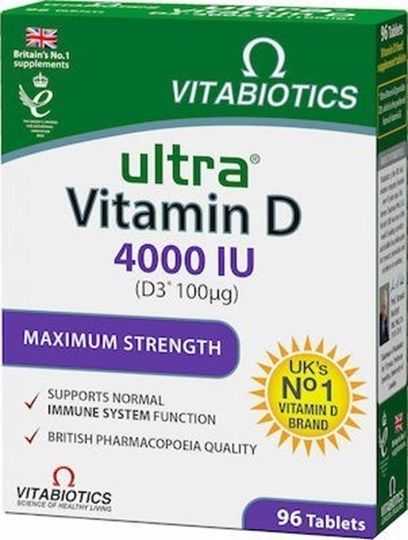 Picture of Vitabiotics Ultra Vitamin D3 4000iu 96 MINITABS