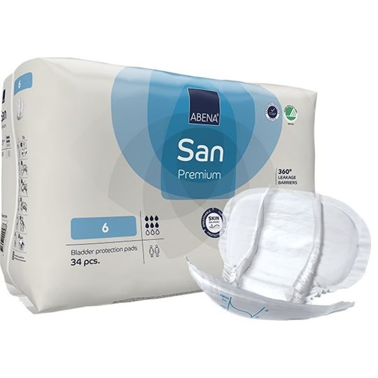 Picture of Abena San Premium No6 Unisex Σερβιέτες Ακράτειας Κανονικής Ροής 6 Σταγόνες 34τμχ