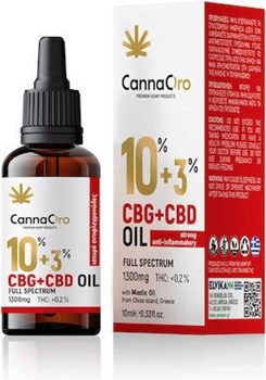 Picture of CannaOro Full Spectrum With Mastic Oil Έλαιο Κάνναβης σε Σταγόνες 1300mg CBG 10% + CBD 3% 10ml