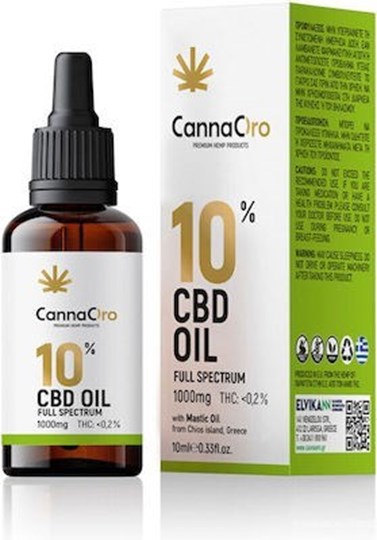 Picture of CannaOro Full Spectrum With Mastic Oil Έλαιο Κάνναβης σε Σταγόνες 1000mg με 10% CBD 10ml