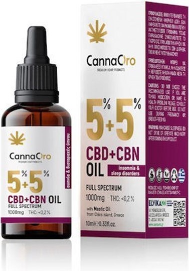 Picture of CannaOro Full Spectrum With Mastic Oil Έλαιο Κάνναβης 1000mg CBD 5% + CBN 5% 10ml