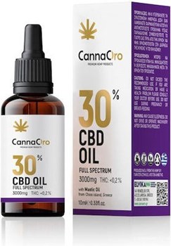 Picture of CannaOro Full Spectrum With Mastic Oil Έλαιο Κάνναβης σε Σταγόνες 3000mg με 30% CBD 10ml