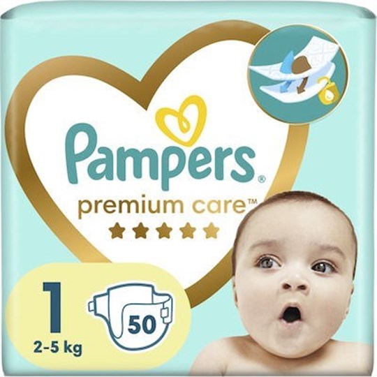 Picture of Pampers Premium Care Πάνες Μέγεθος No1 Newborn (2-5kg) 50 Πάνες