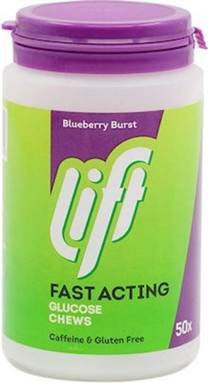Picture of Lift Fast Acting Clucose Chews 50 μασώμενες ταμπλέτες Blueberry Burst