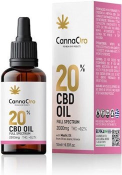 Picture of CannaOro Full Spectrum With Mastic Oil Έλαιο Κάνναβης σε Σταγόνες 2000mg με 20% CBD 10ml