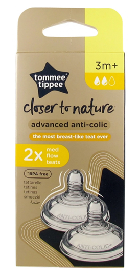 Picture of Tommee Tippee Θηλές AAC από Σιλικόνη Μέτριας Ροής για 3+ μηνών 2τμχ