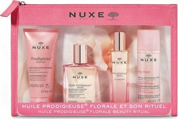 Picture of Nuxe Travel Kit Floral Shower Gel Αφρόλουτρο 30ml & Huile Prodigieuse Ξηρό Λάδι 30ml & Eau de Parfum Άρωμα 15ml & Very Rose 3 in 1 Soothing Νερό Micellar Water 40ml