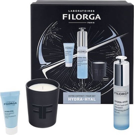 Picture of Filorga XMAS SET HYDRA-HYAL: Premium Set Ενυδάτωσης  που περιλαμβάνει το  Serum Hydra-Hyal σε κανονικό μέγεθος & ΔΩΡΟ  σε συλλεκτικές συσκευασίες  την Κρέμα Ενυδάτωσης της σειράς Hydra-Hyal. Επιπλέον Δώρο Αρωματικό Κερί