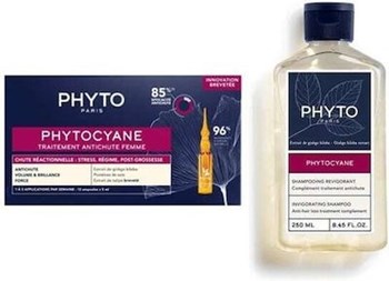 Picture of Phyto Set Phytocyane Reactional Anti-Hair Loss Treatment for Women 12 φυαλίδια x 3,5ml + Δώρο Phytocyane Shampoo 100ml