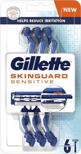 Picture of Gillette SkinGuard Sensitive Ξυραφάκια μιας Χρήσης με 2 Λεπίδες και Λιπαντική Ταινία για Ευαίσθητες Επιδερμίδες 6τμχ