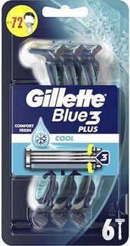 Picture of Gillette Blue 3 Plus Cool Ξυραφάκια μιας Χρήσης με 3 Λεπίδες & Λιπαντική Ταινία 6τμχ