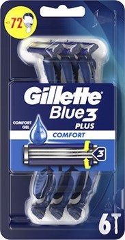 Picture of Gillette Blue 3 Plus Comfort Ξυραφάκια μιας Χρήσης με 3 Λεπίδες & Λιπαντική Ταινία 6τμχ
