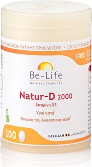 Picture of Be-Life Natur-D 2000 Βιταμίνη για Ανοσοποιητικό 100 κάψουλες