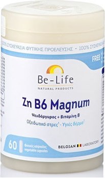 Picture of Be-Life Zn B6 Magnum 60 φυτικές κάψουλες