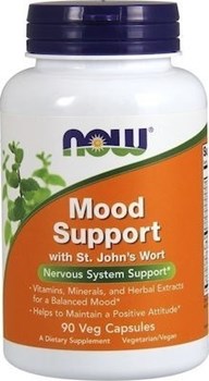 Picture of NOW MOOD SUPPORT w/ St JOHN'S Wort (450 mg St. John's Per 2 Vcaps®) (Min 0.3% Hyperecin) - 90 Vcaps®