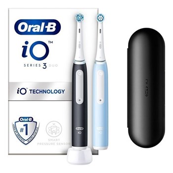 Picture of Oral-B iO Series 3 Black & Blue Ηλεκτρική Οδοντόβουρτσα με Αισθητήρα Πίεσης 2 τεμάχια
