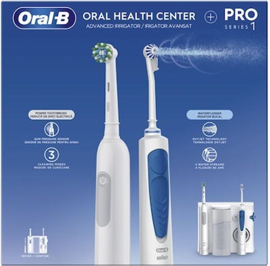 Picture of Oral-B Oral Health Center Pro Series Πακέτο Καθαρισμού με Ηλεκτρική Οδοντόβουρτσα & Water Flosser, 2 Τεμάχια