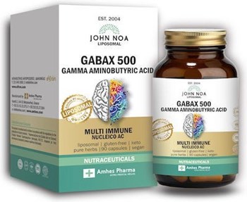 Picture of John Noa Cabax 500 Gamma Aminobutyric Acid (GABA) Ειδικό Συμπλήρωμα Διατροφής 90 κάψουλες