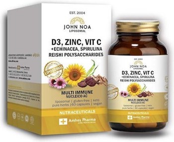 Picture of John Noa Liposomal D3, Zinc, Vit C+Echinacea, Spirulina, Reishi Polysaccharides Συμπλήρωμα για την Ενίσχυση του Ανοσοποιητικού 60 κάψουλες