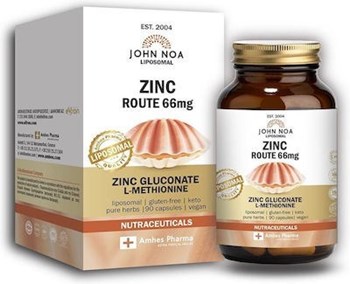 Picture of John Noa Liposomal Zinc Route 66mg 90 φυτικές κάψουλες