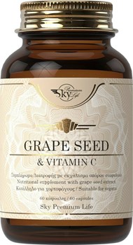 Picture of SKY GRAPE SEED EXTRACT 80mg with VITAMIN C 250mg 60caps