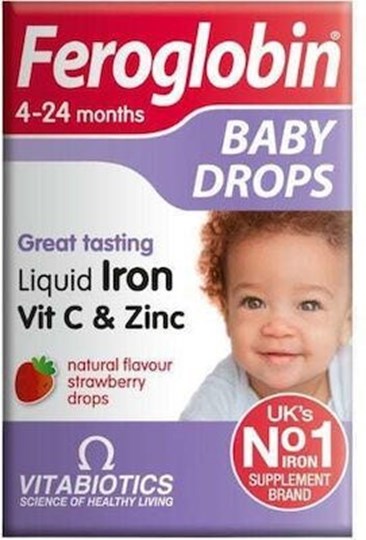 Picture of Vitabiotics Feroglobin Baby Drops Liquid Iron Vit C & Zinc 4-24m, 30ml