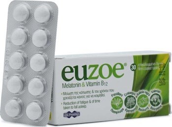 Picture of Uni-Pharma Euzoe Melatonin & Vitamin B12 Συμπλήρωμα για τον Ύπνο 30 ταμπλέτες