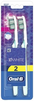Picture of Oral-B 3D White Duo 2 Medium Toothbrush Μέτρια Οδοντόβουρτσα 2τμχ