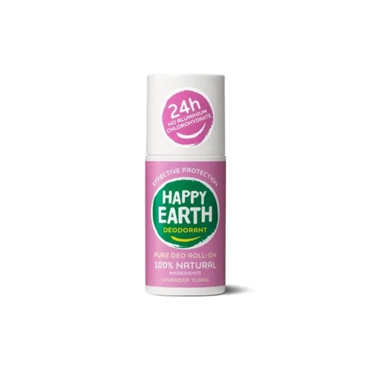 Picture of Happy Earth Αποσμητικό 24h σε Roll-On Χωρίς Αλουμίνιο Λεβάντα -Ylang ylang  75ml