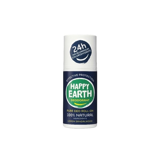 Picture of Happy Earth Αποσμητικό 24h σε Roll-On Χωρίς ΑλουμίνιοLemon Sandalwood  Men Protect 75ml