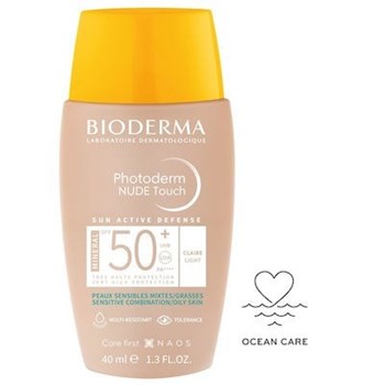 Picture of Bioderma Photoderm Nude Touch Αδιάβροχη Αντηλιακή Κρέμα Προσώπου SPF50 με Χρώμα Light 40ml