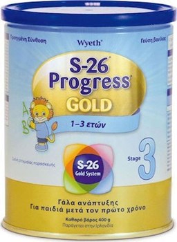 Picture of Wyeth Γάλα σε Σκόνη S-26 Progress Gold 3 12m+ 400gr
