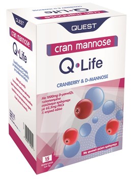Picture of Quest Cran Mannose Q-Life 15 φακελίσκοι 3gr