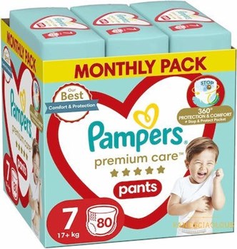 Picture of Pampers Premium Care Premium Care Pants Πάνες Βρακάκι No. 7 για 17+kg 80τμχ