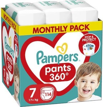 Picture of Pampers Pants 360° Πάνες Βρακάκι No. 7 για 17+kg 114τμχ
