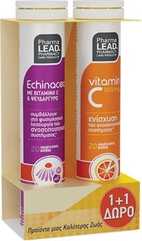 Picture of PHARMALEAD 1+1 ΑΝΑΒΡΑΖΟΥΣΑ ΕΧΙΝΑΚΕΙΑ + ΑΝΑΒΡΑΖΟΥΣΑ VIT.C 1000mg