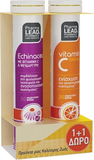 Picture of PHARMALEAD 1+1 ΑΝΑΒΡΑΖΟΥΣΑ ΕΧΙΝΑΚΕΙΑ + ΑΝΑΒΡΑΖΟΥΣΑ VIT.C 1000mg