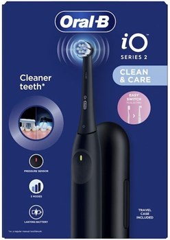 Picture of Oral-B iO Series 2 Ηλεκτρική Οδοντόβουρτσα με Αισθητήρα Πίεσης και Θήκη Ταξιδίου Μαύρη