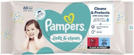 Picture of Pampers Soft & Clean Μωρομάντηλα 60τμχ